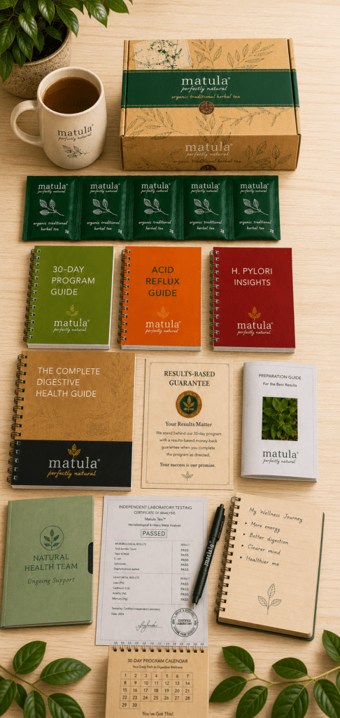 The complete 30-day Matula Tea Program easy to see